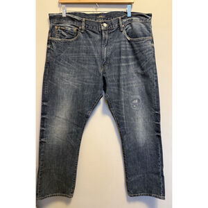 Polo Ralph Lauren HAMPTON Jeans 38x30 Straight Leg Relaxed Distressed NWT Read